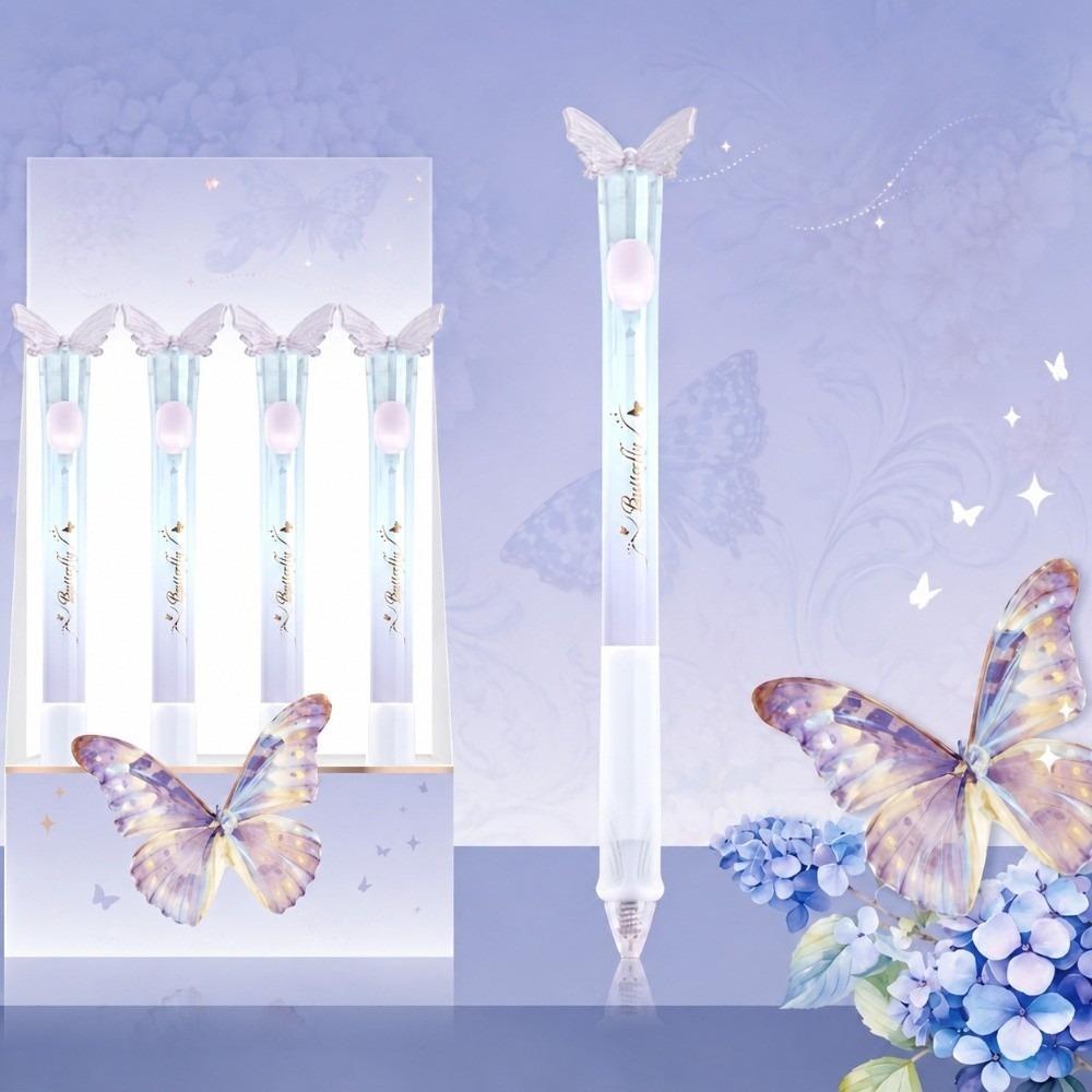 Smooth Writing Butterfly Pen with Moving Wings 0.5mm Black Ink Pens Gifts Gel Pens Student Writing