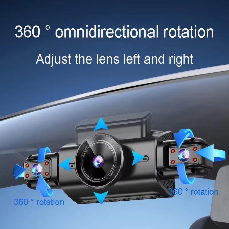 4kanálový skrytý tachograf 1080P HD Mini Dash Cam Videorekordér Přední Levá Pravá Zadní Nahrávání ve smyčce nočního vidění DVR Černá skříňka