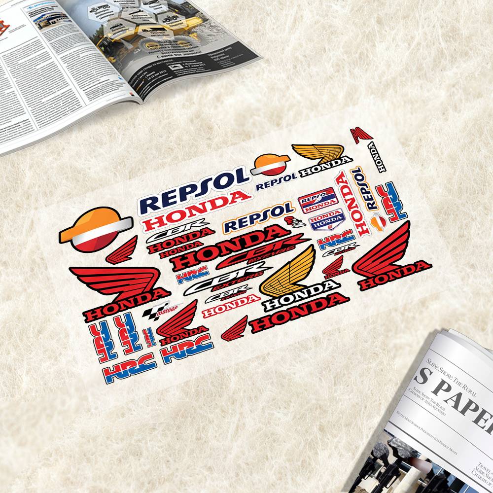 WGLRK1 Honda-hrc Stickers Moto Sticker Auto Body Bumper Windows Motorcycle Laptop Walls Vinyl Decal Car Tuning Accessories