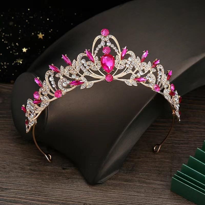 Bridal Accessories Wedding Dress Style Headwear Birthday Party Crown Headband Black High-end Performance Hair Accessories Crown