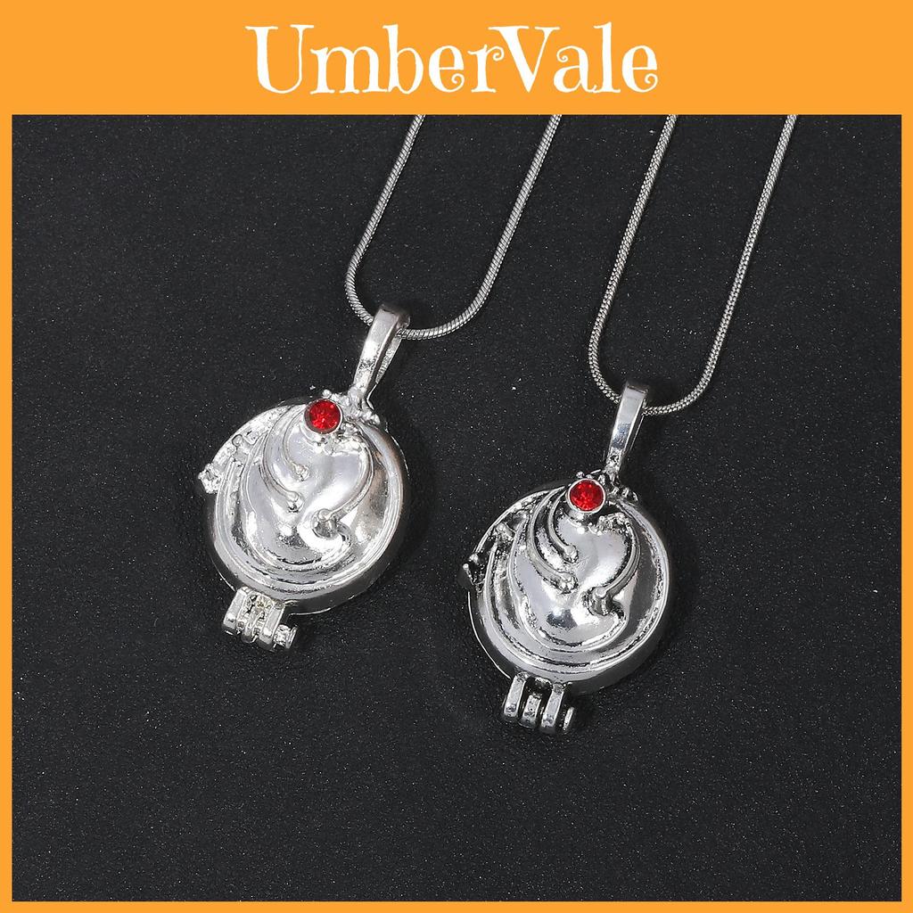 The Vampire Diaries Red Rhinestone Decoration Openable Alloy Necklace For Fans And Casual Wear