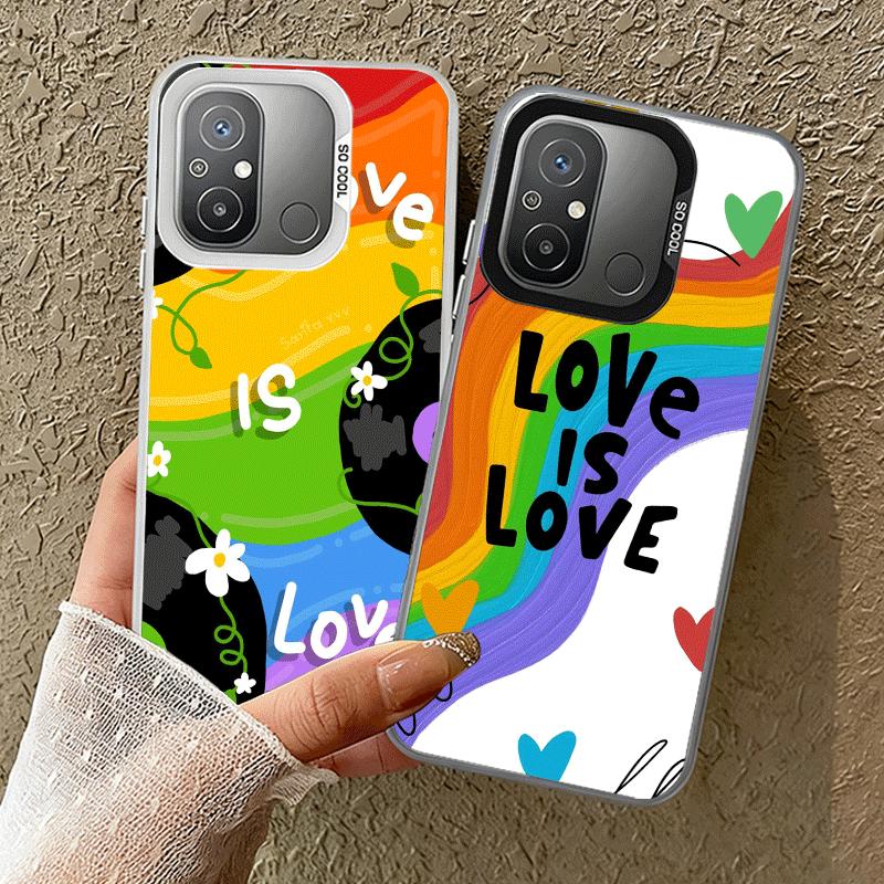 LGBT Rainbow Love Is Love Soft Phone Case for Xiaomi Redmi 15C 15 14C 13C 12C Poco X5 X6 X7 Pro X3 F8 F7 Ultra M8 13 12 Cover Ba
