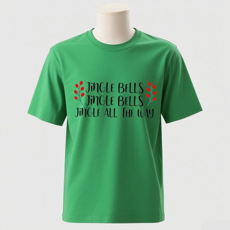 Couple Christmas Pregnancy AnnounceUnisext Xmas Maternity Tee Jingle Bells Baby on The Way Mom and Dad To Be Couple Pregnancy Tee