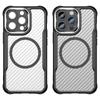 For iPhone 13 Pro Max Case TPU+PC Phone Cover Compatible with Magsafe Carbon Fiber