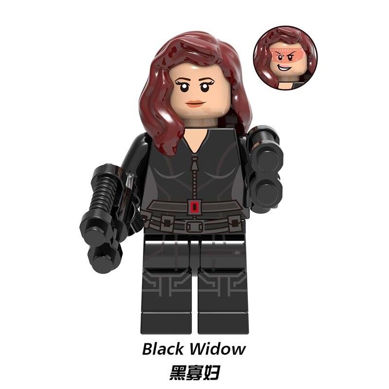 Капитан Америка Lego Minfigure Железный человек Читаури Локи Черная вдова Тор Соколиный глаз Мстители 4 Строительство XH1274