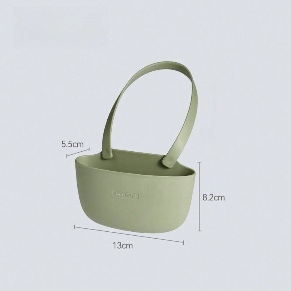 1pcs Drainage Rack, Hanging Basket, Household Sink Storage, Sink Single And Double Drainage Bag, Drying Rack, Sink Drainage Rack, Soap Sponge Rack 13*8.2*5.5cm