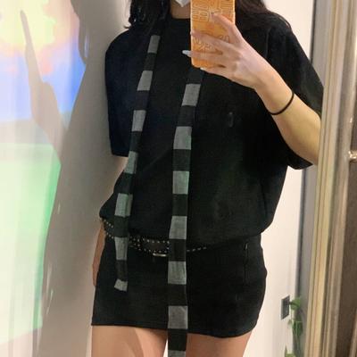 Popular Skinny Scarf for Autumn Thin Long Scarf Women Striped Scarves Neckwear Adult Casual Neck Warmer Eye Catching