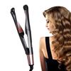 2‑in‑1 Twist Oblique Plate Hair Straightener Curler, LCD Display Rotatable Tail Temp Control Flat Iron