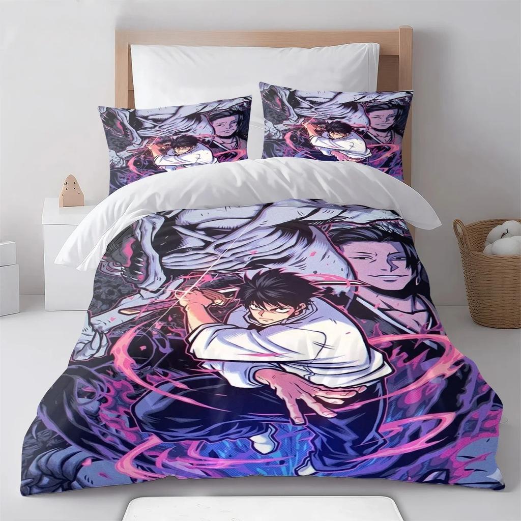 Fashion J-Jujutsu Kaisen Duvet Cover Pillowcase Bedding Set 2/3piece set Adult Kid Bedroom Single Large Size Home Textiles