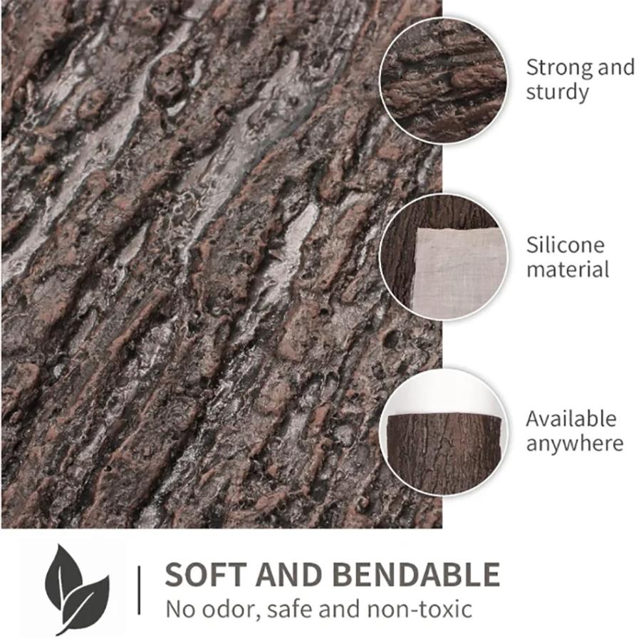 Artificial Silicone Bark Garden Landscape Pipe Wall Column Decoration Suitable for Home Garden DIY Miniature Landscape Fake Bark