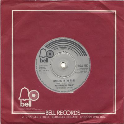 7-Zoll Schallplatte PARTRIDGE FAMILY STARRING DAVID CAS  Walking In The Rain BELL1293 Bell Records 1973 UK Rock Gebraucht