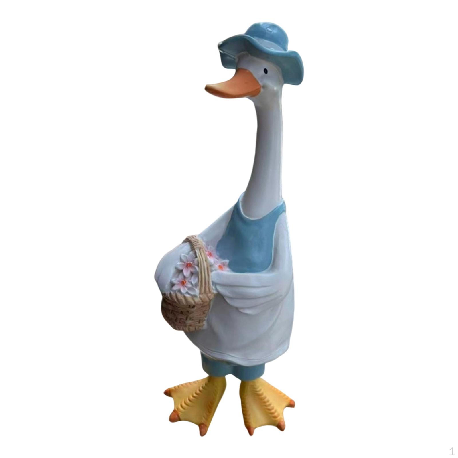 

Accessories for A Garden Duck Statue: Sturdy DIY Animal Sculpture, Ornament Balcony, Micro-, Pink Flower Duck