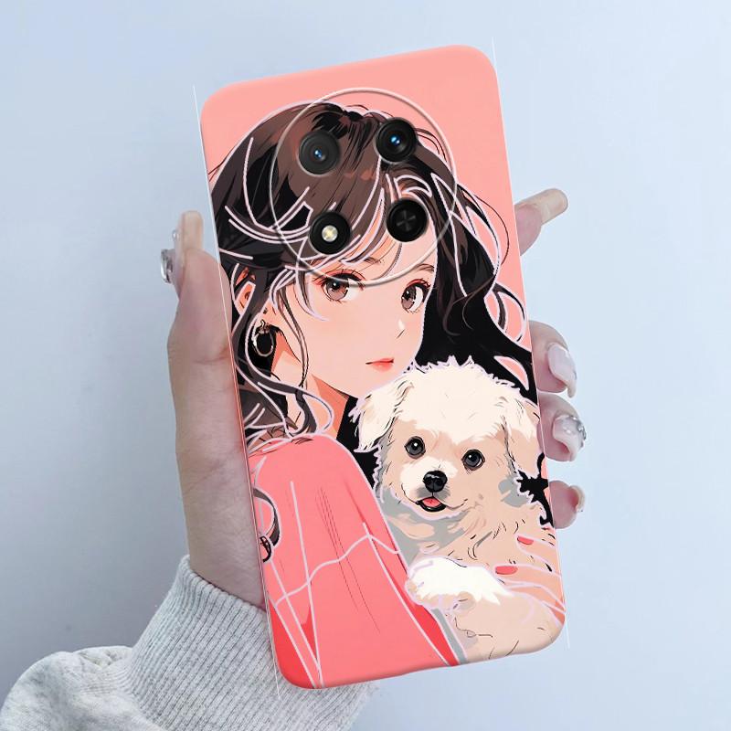 For Honor X9C Case 6.78 inch Bumper Shells Flower Girl Design Soft Silicone Protective Cover for Honor Magic7 Lite Coque fundas