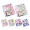 Cartoon Animal Rolling Stamp with Ink Pad Cute Self-Inking Roller for Kids Students Fun Classroom Prize Kindergarten DIY Craft Supply