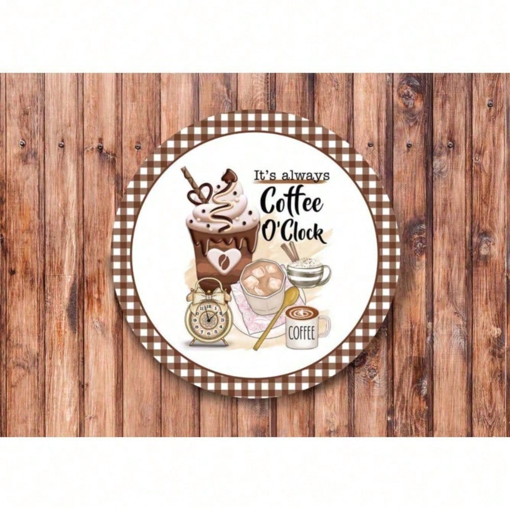 

Vintage Metal Sign Coffee Lover Wall Decor, Retro Tin Sign For Kitchen Bar Garage, Funny Cafe Art Print, Housewarming Gift 20x20 різнокольоровий