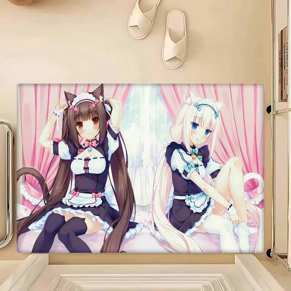 Nekopara Anime Pokojové Podložky Retro Vícenásobná Volba Obývací Pokoj Kuchyň Koberec Protiskluzová Vítací Rohožka