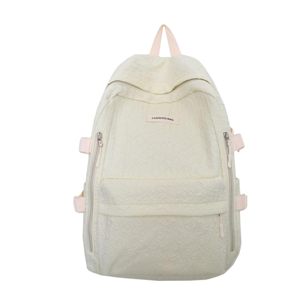 New high-value student schoolbag Korean version of fashion college style backpack large-capacity nylon cloth computer backpack tide