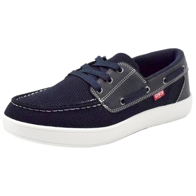 

[Edwin] men s shoes sneakers coat sneakers deck summer mesh Fashionable casual simple Easy to match lightweight outer blade navy 26.0 cm