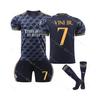 23/24 Novo Real Madrid Fora Kits de Camisola de Treino de Futebol (Nº 7 VINI JR.)