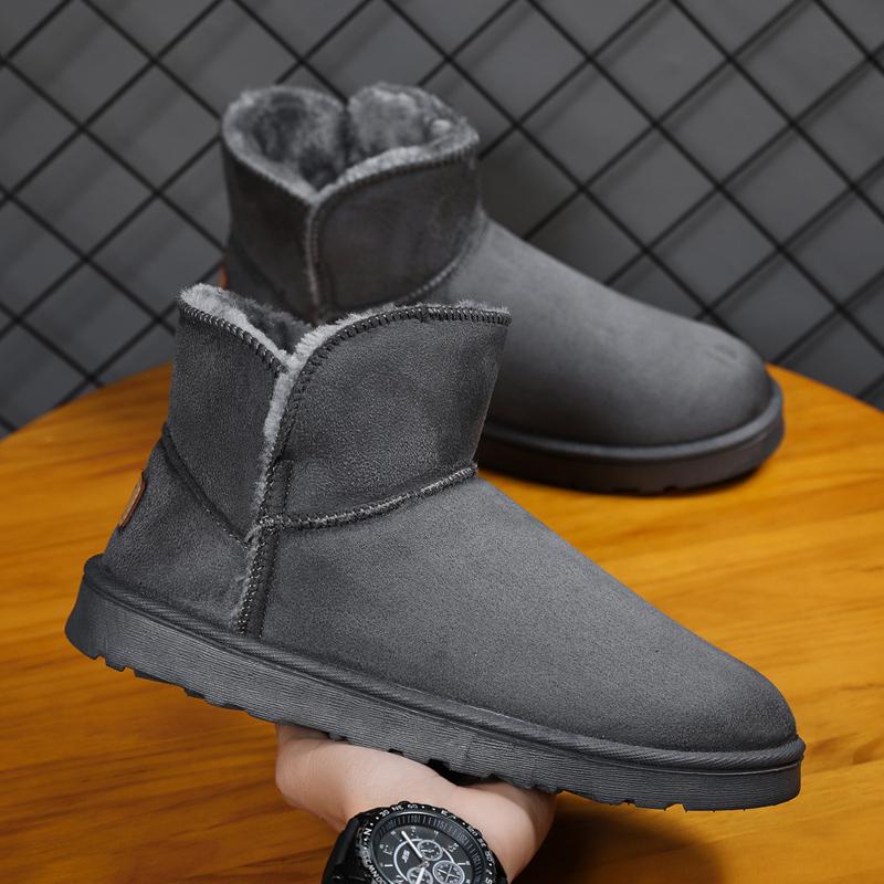 Snow boots, sub-zero winter velvet warm cotton shoes, fur integrated winter bread shoes