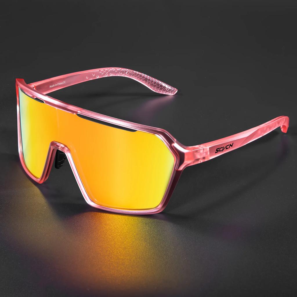 SCVCN Rosa Wanderbrille Fahrradbrille Sonnenbrille für Männer Photochrome Damen Mountainbike Radsportbrille UV400 MTB