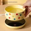 Ceramic Pet Heated Water Bowl Intelligent Temperature Adjustable Anti-dry Burning Self-Heating Water Bowl Non-slip Stable