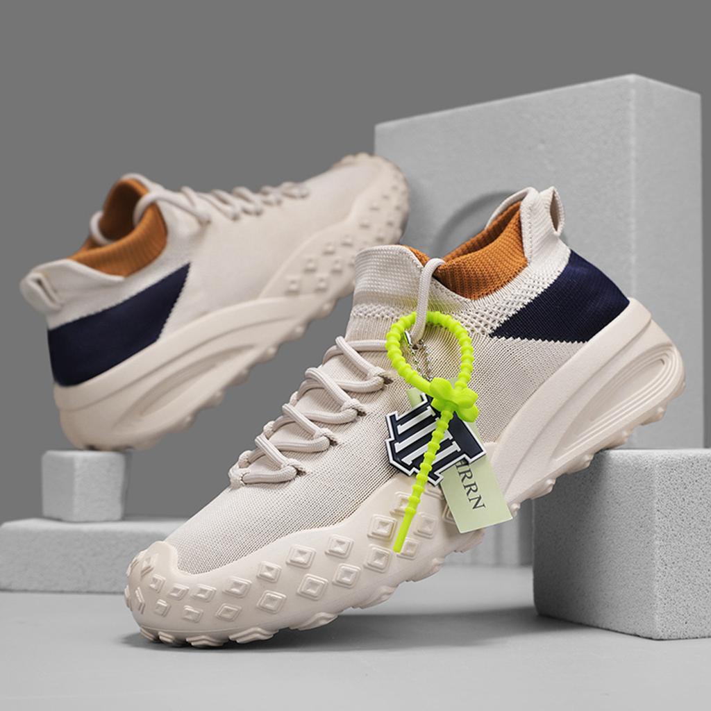 New retro dad shoes fashion men's shoes flying knitting shoes mecha shoes socks shoes versatile casual sports platform trendy shoes