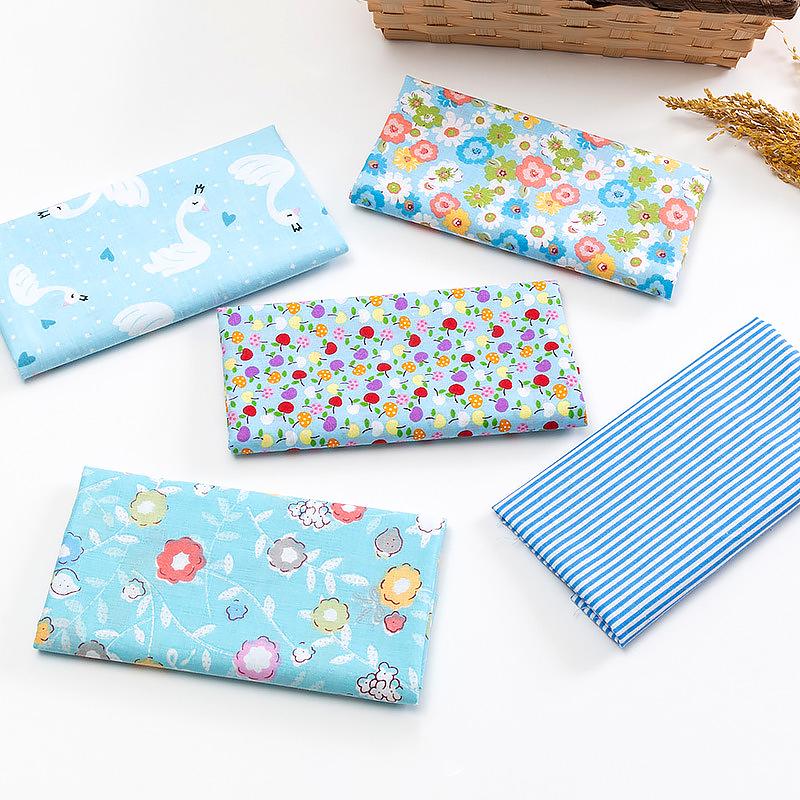 

5 шт. Набор цветочной ткани DIY Хлопок DIY Поделки Предварительно нарезанные квадраты для квилтинга Рукоделие Квилтинг 25x25см