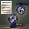 Portable USB Desk & Clip Fan CN plug (adapter included)