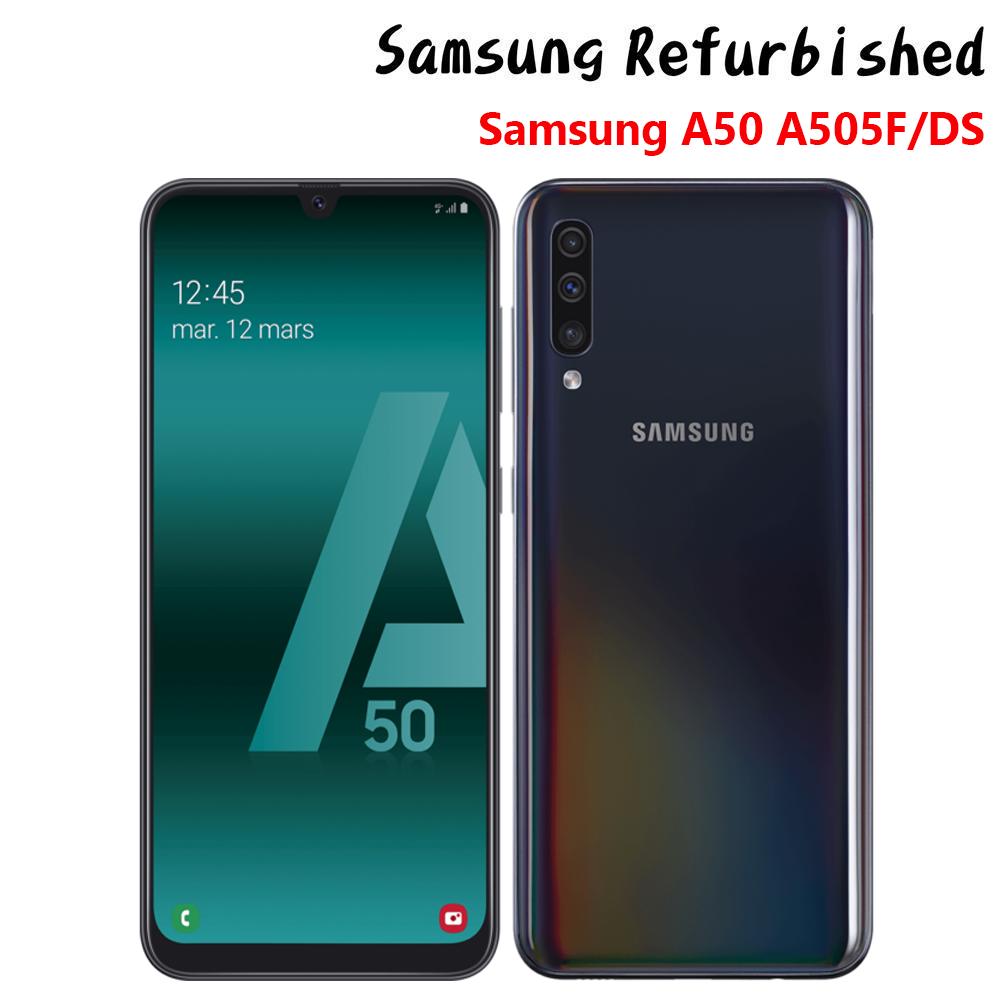 

Восстановленный смартфон Samsung Samsung Galaxy A50 A505F/DS, сотовый телефон на базе Android с двумя SIM-картами, 128 ГБ ПЗУ, 4 ГБ ОЗУ, мобильные телефоны