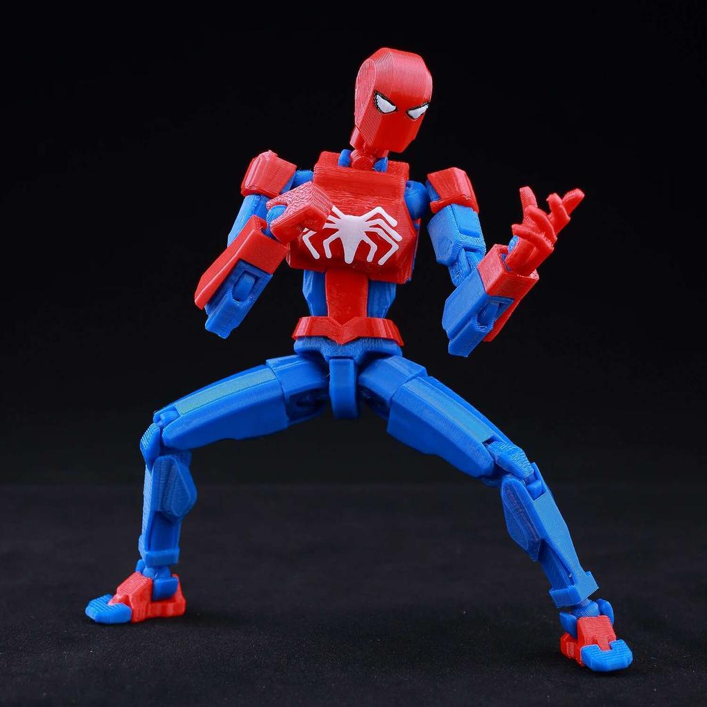 9L3D Printed Lucky Dummy 13 Spider-Man 3D Printed Action Figure, Multi-Jointed Poseable Anime Model, Collectible Gift for Fans