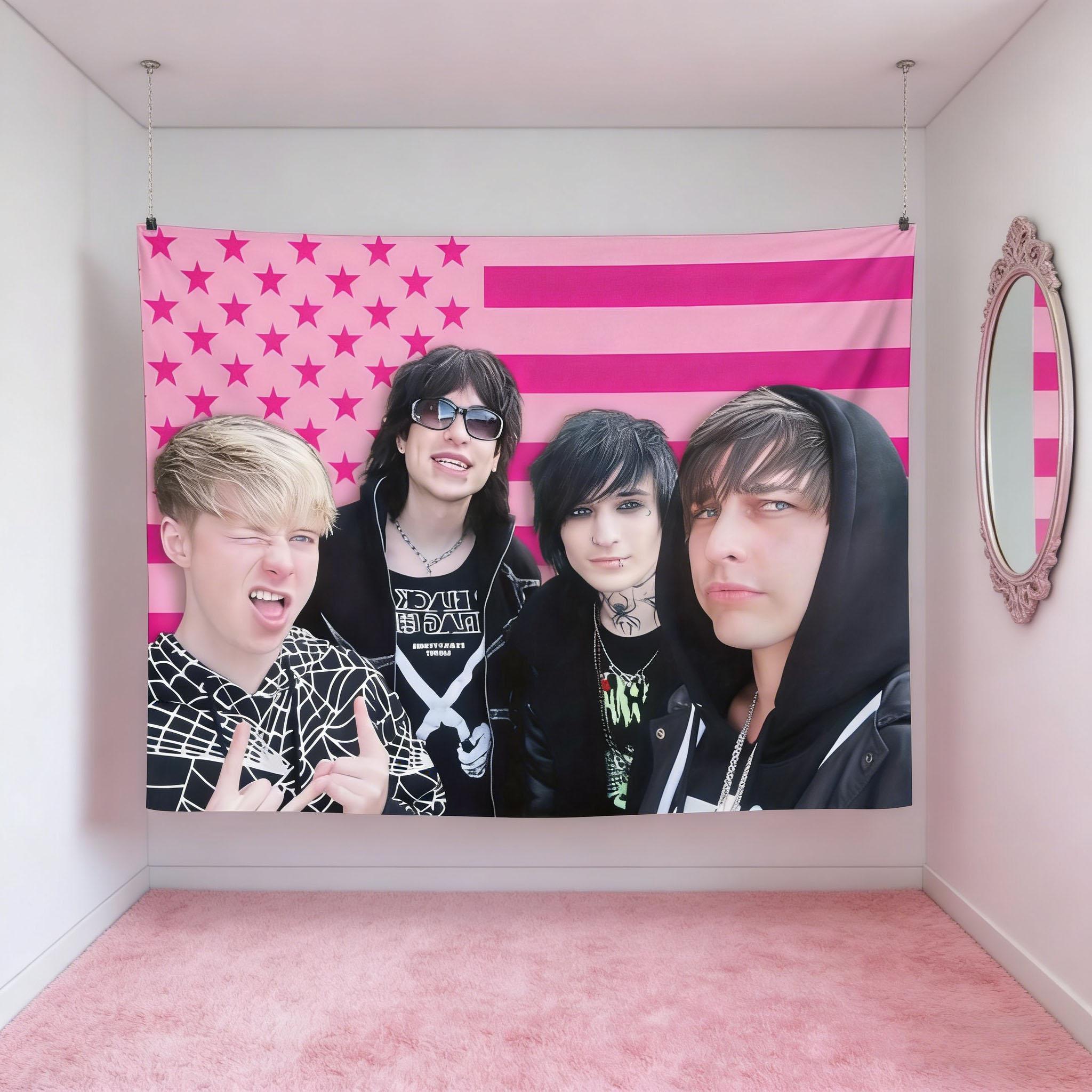 Jmg Household Supplies Pink Jack & Johnny Flag Tapestry 36X60 Inch, Fun Colby Themed Wall Decor For Man Cave, Dorm & Outdoor Party Banner
