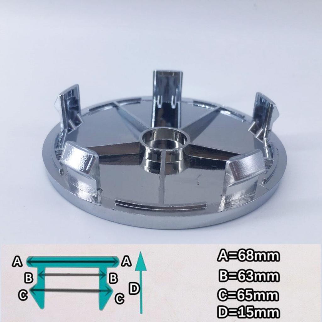 4Pcs Universal Car Wheel Hub Center Caps 49/50/56/60/65/68mm Black Silver Auto Hub Covers Replacement Accessories