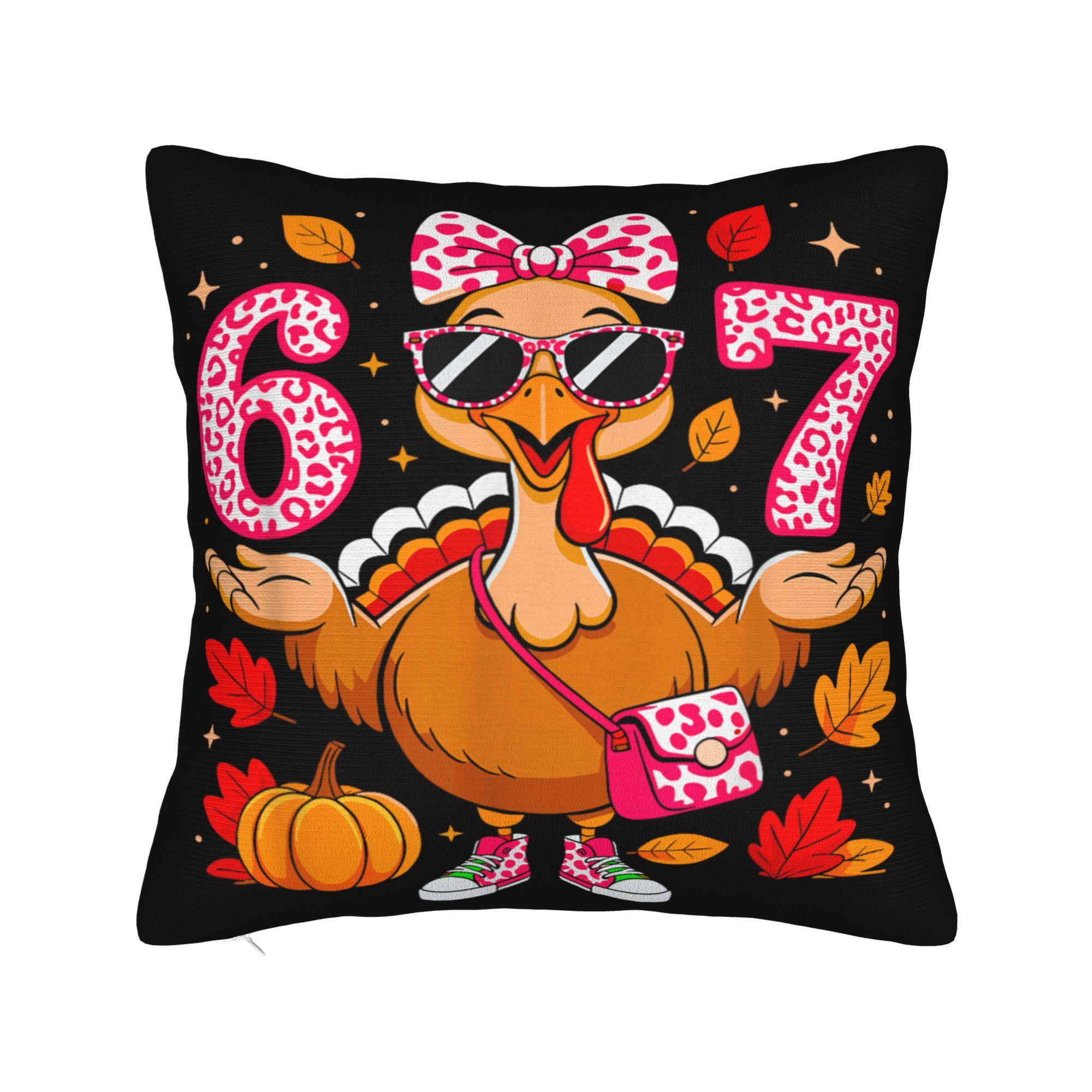 67 Шесть Семь Смешная Мем Наволочка Графическая Наволочка Для Дивана Домашнее Украшение Morden Наволочки 12x12Inch