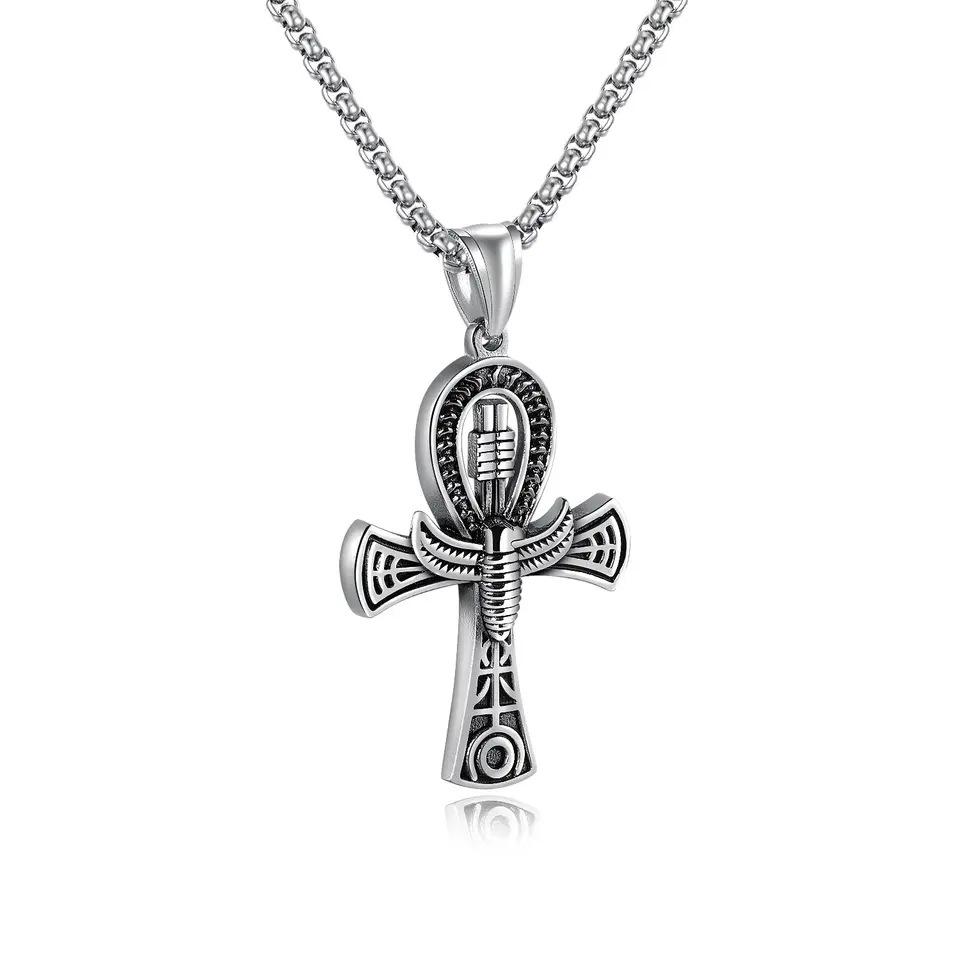 Men's Hip Hop Pendant: Titanium Steel Column Necklace with Sweater Chain