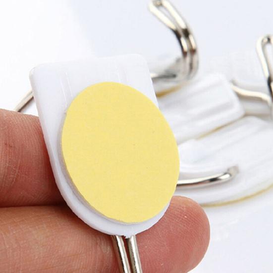 12Pcs Self Adhesive Bathroom Kitchen Stick On Wall Door Towel Holder Hook Hanger