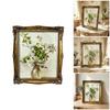 Living Room Wall Art Picture Frame, Ornate Resin Florals Artwork Framed Decors with European Relief Detailing, Decorative Photo Frame for Bedroom and