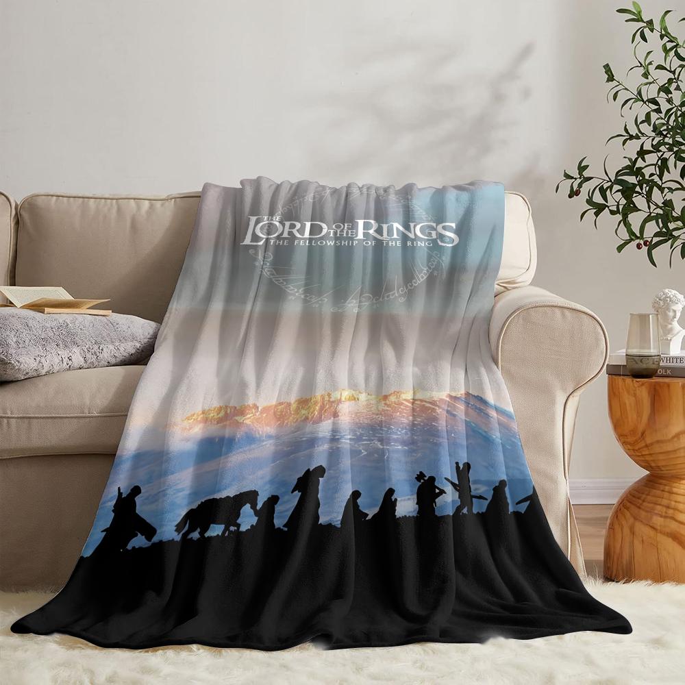 GUOYU Blanket Middle Earth Map Throw Soft Flannel Throw Summer Blanket Lightweight Cozy Nap Blanket for Sofa Bed Travel