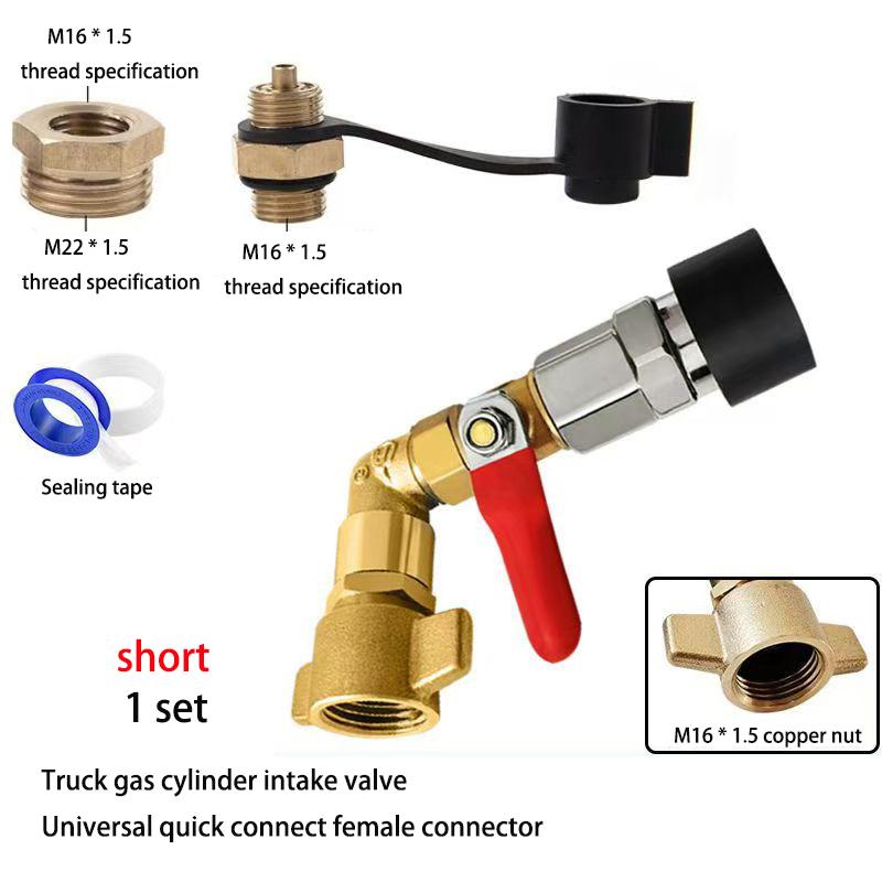Truck Air Intake Pipe Air Storage Cylinder Air Intake Pipe Valve Connector Gas Tank Gas Cylinder Set with Adjusting Switch