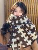 Neuer Imitat-Kaschmir-Damen-Schal Winter Vintage Karomuster-Schal Pashmina Mujer Foulard Bufanda Decke Wickel-Schals Herren Pareo