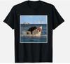 Cool Fat Cat Tee – Funny Cat Biting Shark Art Meme Lover Shirt