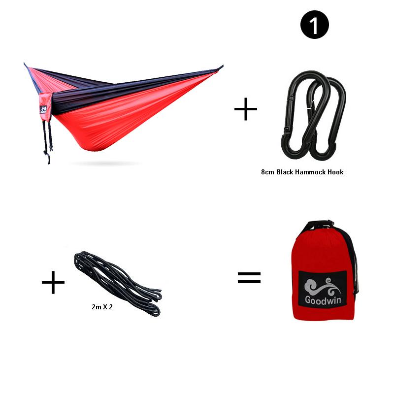 

Camping Hammock Large Double Size 300 x 200 MM With 2 Tree Strap 2-3 People Nylon Parachute Camping Hammock For Hiking Travel