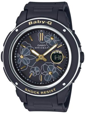 ] Wristwatch Baby Gee [Genuine Japan] Floral Dial Series BGA-150FL-1AJF Ladies Black