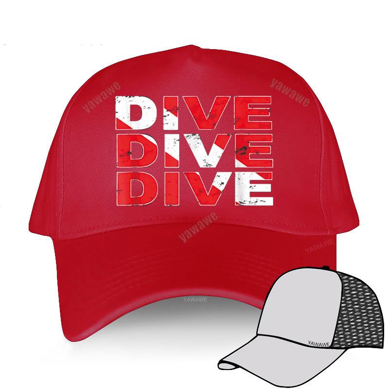 New Arrival Solid Baseball Caps Men Summer Breathable Golf Hat DIVE - Diver Flag Teens Fashion Brand Cap Female Leisure Hats