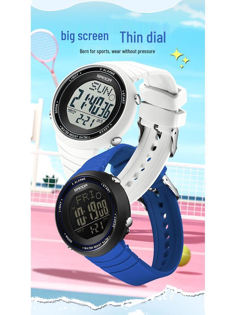 Sanda Waterproof Multifunction Luminous Sports Watch - Unisex Outdoor Fashion with Alarm Clock