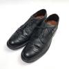 70s 80s Vintage Department Store Model Size 9D 26.5 27.0cm Long Wingtip American Full Brogue Black