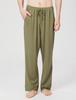 Pajama Set Unisex Rayon Pajamas Long Sleeve Long Pants Set Khaki S [Under Wonder]