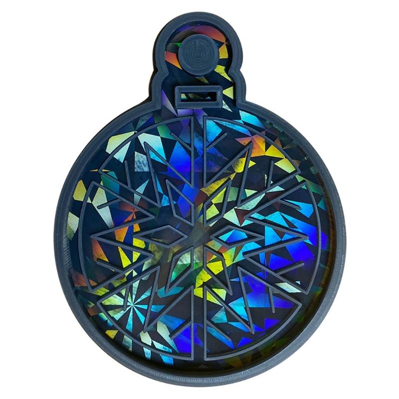 Light and Shadow Keychain Pendant Silicone Molds Christmas Snowflake Holographic Earrings Mold DIY Ornaments Mould Craft
