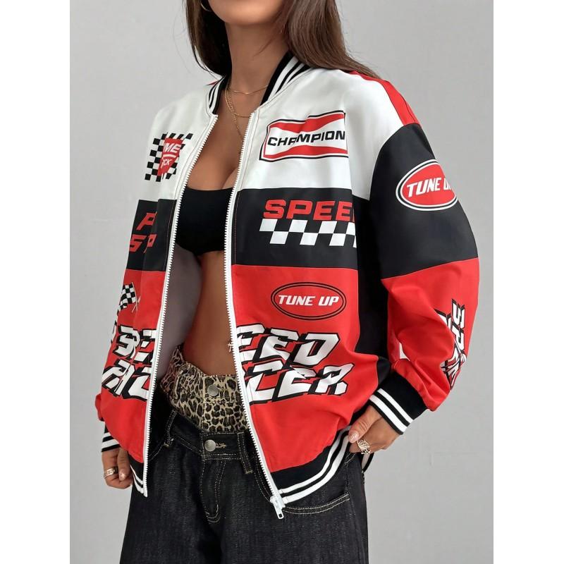 Womens Casual Long Sleeve Baseball Jacket Hoodie Streetwear Oversized Top 2026