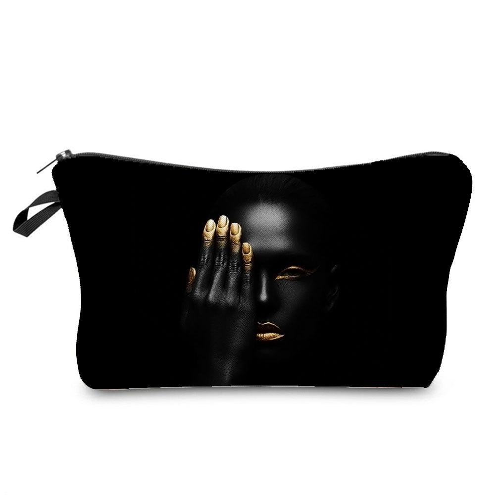 Women Character Print Cosmetic Bag Toiletries Organize Travel Storage Case 6692